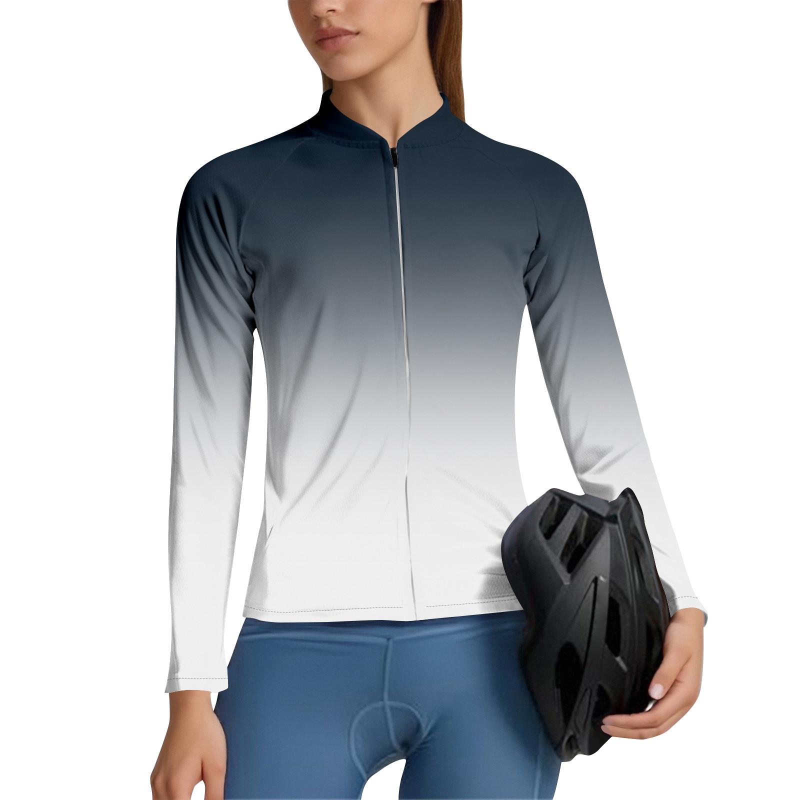 

Женский велосипедный костюм Gradient с длинными рукавами и 3 задними карманами, дышащий, быстросохнущий, влагоотводящий и светоотражающий S L чёрный