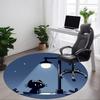 1pc Night Cat Office Round Area Rug, Indoor Mat Suitable For Office, Under Office Chairs Bedroom Living Room Home Decor, Room Deco 078