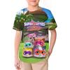 SuperKitties Kids High Quality T Shirts For Girls Cute Childrens Clothing 3D Cartoon Print Summer Short Sleeve Crewneck Tees 3D Printed Anime TOPS