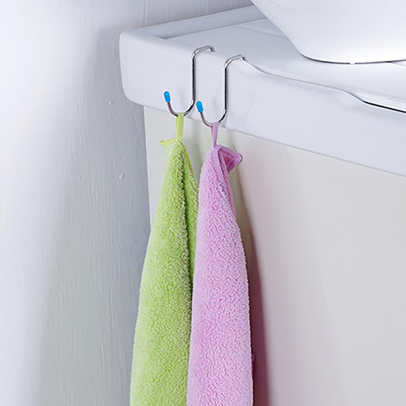 Hooks Door Hook S-Shaped Towel Bag Hook Stainless Steel Cabinet Hooks Kitchen Bathroom Cabinets Home Storage Organization Garden