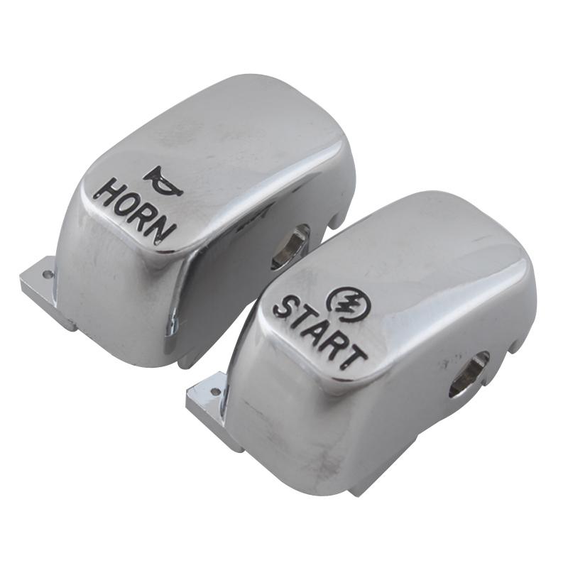 Motorcycle Handlebar Control Accessories Chrome Switch Caps Button Cover For Harley Sportster XL Dyna Softail Fat Boy VRSC