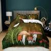 Mushroom Duvet Cover King Queen Size Magic Forest Colorful Cute Psychedelic Mushrooms Polyester Bedding Set for Kids Multicolor