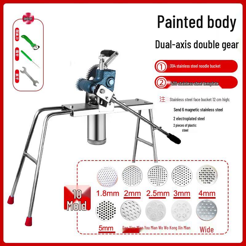 Zhaoran Household Stainless Steel Noodle Maker with 10 Dies