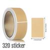 1Roll Kraft Paperblank Can Write Name Self-Adhesive Sealing Gift Stickers Home Packaging Seal Labels Rectangle