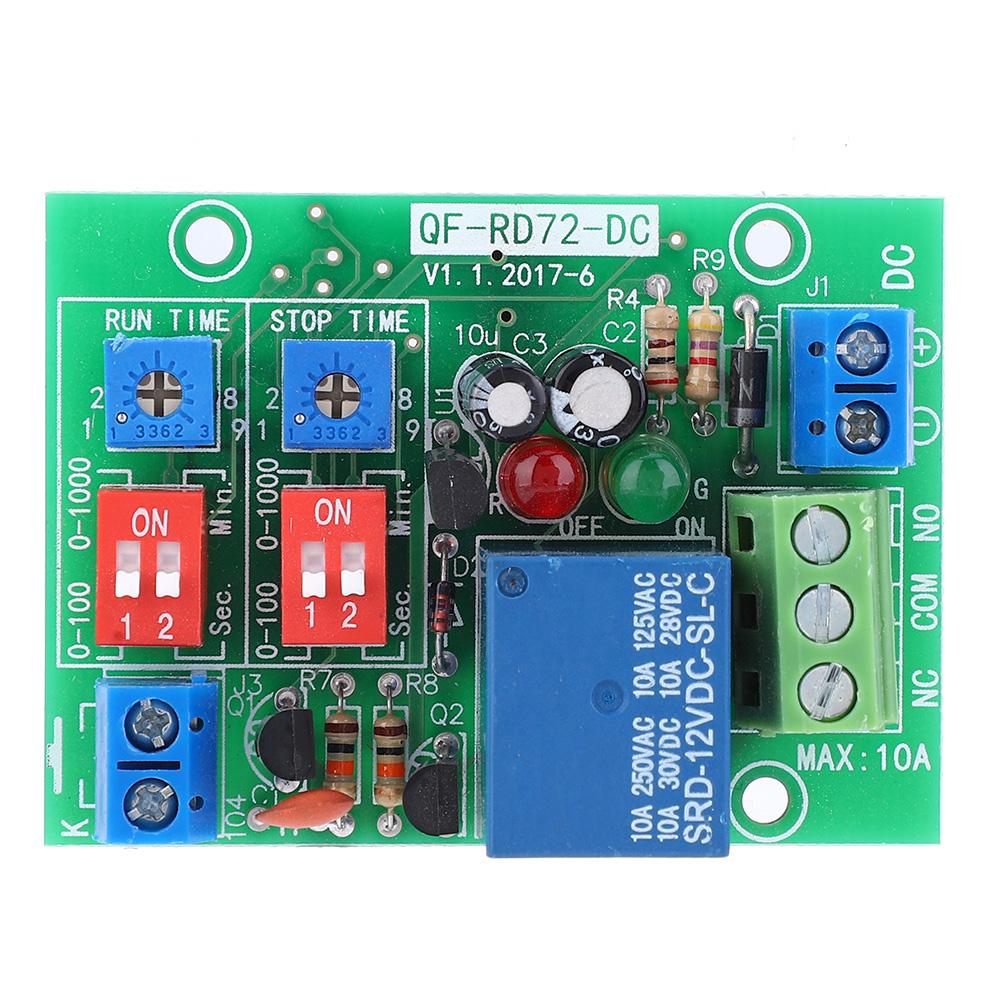 

RD72DC12V Infinite Cycle ON OFF Relay Module Trigger Delay Switch Infinite Loop Relay