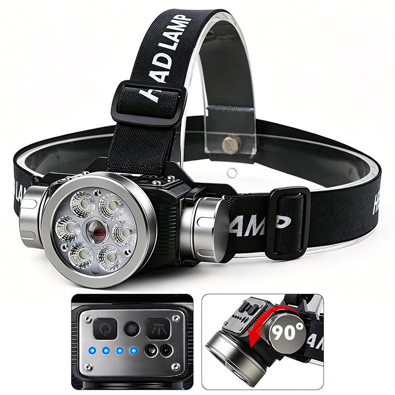COB LED Induction Headlamp, USB Rechargeable, for Night Running