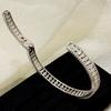 Nouveau Bracelet Vintage 100% Argent Sterling 925 Pavé Zirconia AAA Bordure Perles Creusées Bracelet Pour Femmes Bijoux Fins