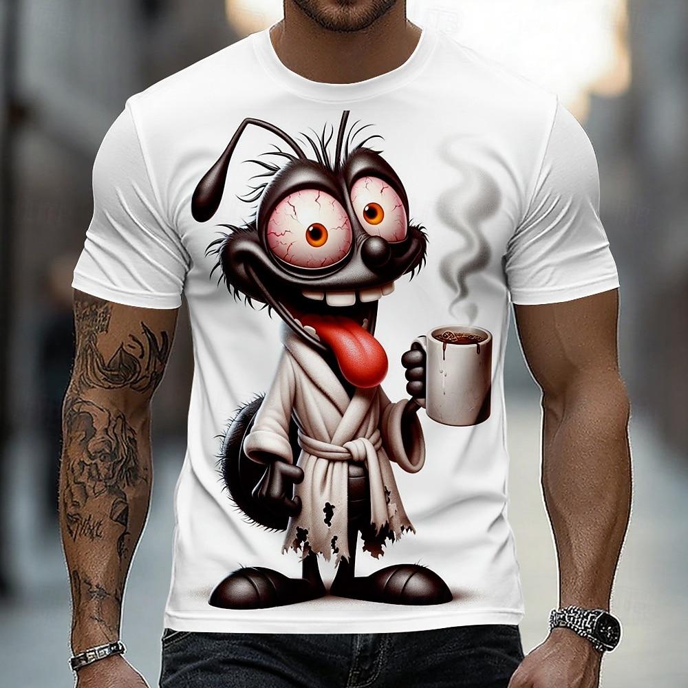 Men s Animal Ants T Shirt Short Sleeve T shirt 3D Print Crew Neck Shirt Funny Casual Daily S