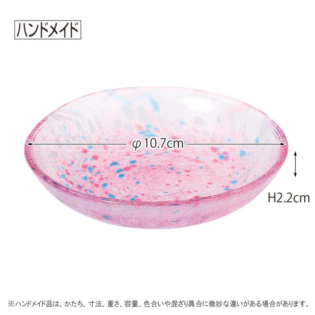 Toyo Sasaki Glass Iro Shizuku Small Plates, Set of 3, Made in Japan, Small Glass Plates, Round Plates, Side Plates, Dishware, Tableware, WA337