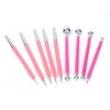 9Pcs DIY Acrylic Silicone Craving Pen Aluminum Tube Handle Pottery Clay Sculpture Tool #2