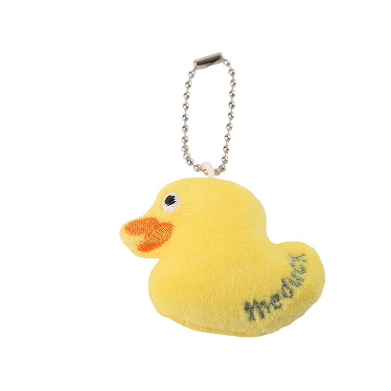 Yellow Duck Plush Keychain Charm