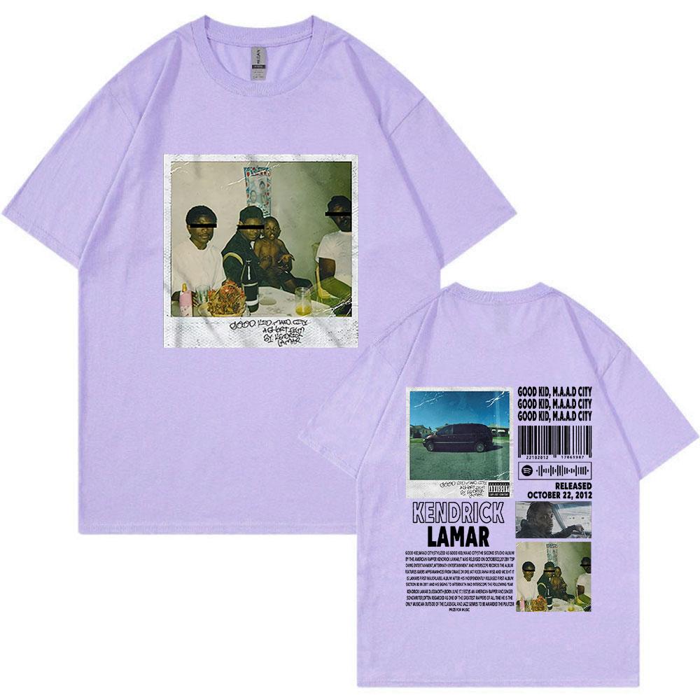 Rapper Kendrick Lamar Good Kid T Shirt Men Women Clothes Hip Hop Music Album Graphic T-shirt Fashion Vintage Oversized Tee Shirt
