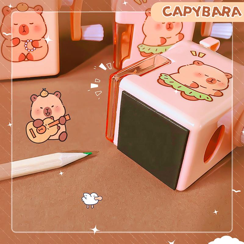 Aesthetic Kawaii Stationery Creative Office Supplies Classroom School Supplies Capybara Pencil Sharpener For School