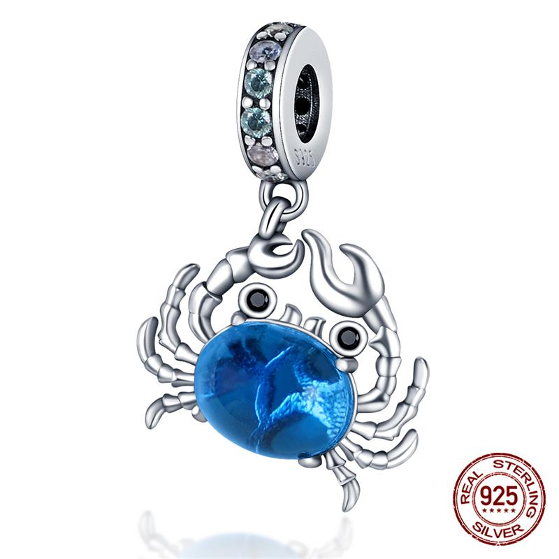 100% Genuine 925 Sterling Silver Ocean Collection Seashell Turtle and Heels Charm Beaded for Original  Bracelet Bracelet