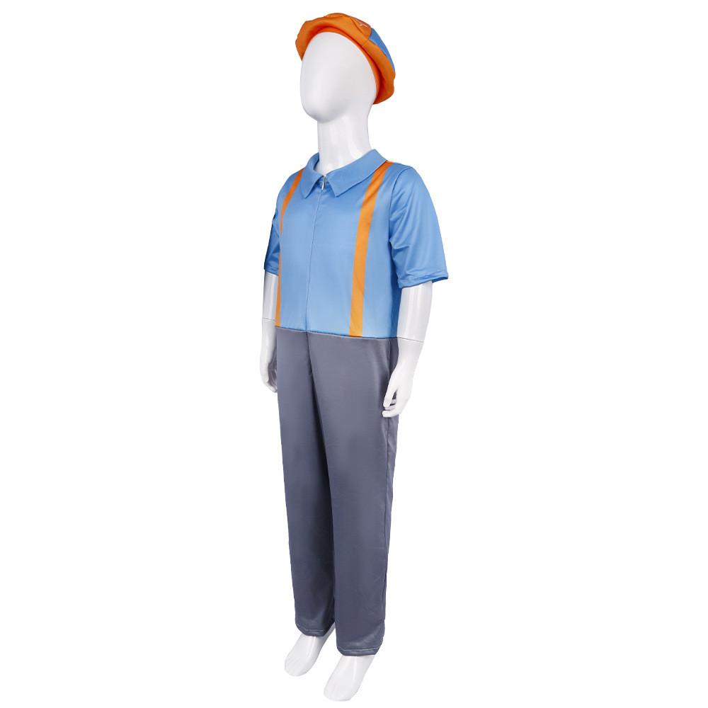 Cosplays Costumes Blippi Full Body Game Performance Jumpsuit Clothes Halloween