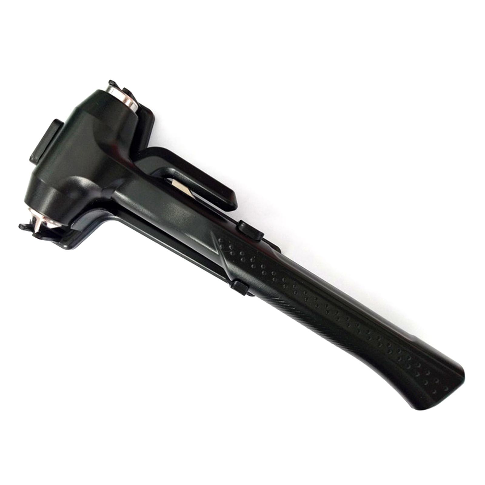 

Car Safety Hammer with Seat Belt Cutter Window Breaker Long Handle Emergency Escape Tool A