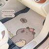 Universal Cute Capybara Car Floor Mat Set - Tailored Wire Mat Wear Resistant Stain Resistant Auto Mat Accessories