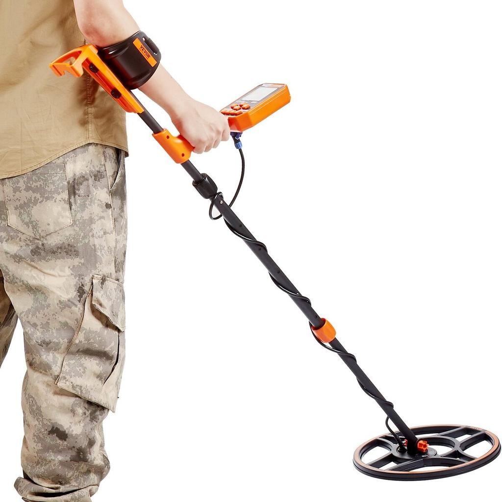 Waterproof Metal Detector, 12" Coil, Professional Rechargeable Gold Detector, 39-50 in Adjustable with LCD 7 Modes Advanced DSP Chip Bluetooth