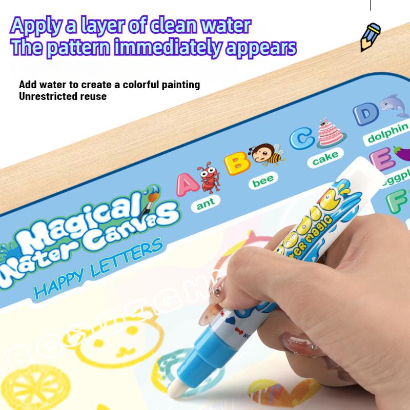 Magical Water Canvas Children's Learning Blanket Water Writing Cloth Repeated Graffiti Water Painting Blanket Large Watercolor Graffiti Pad