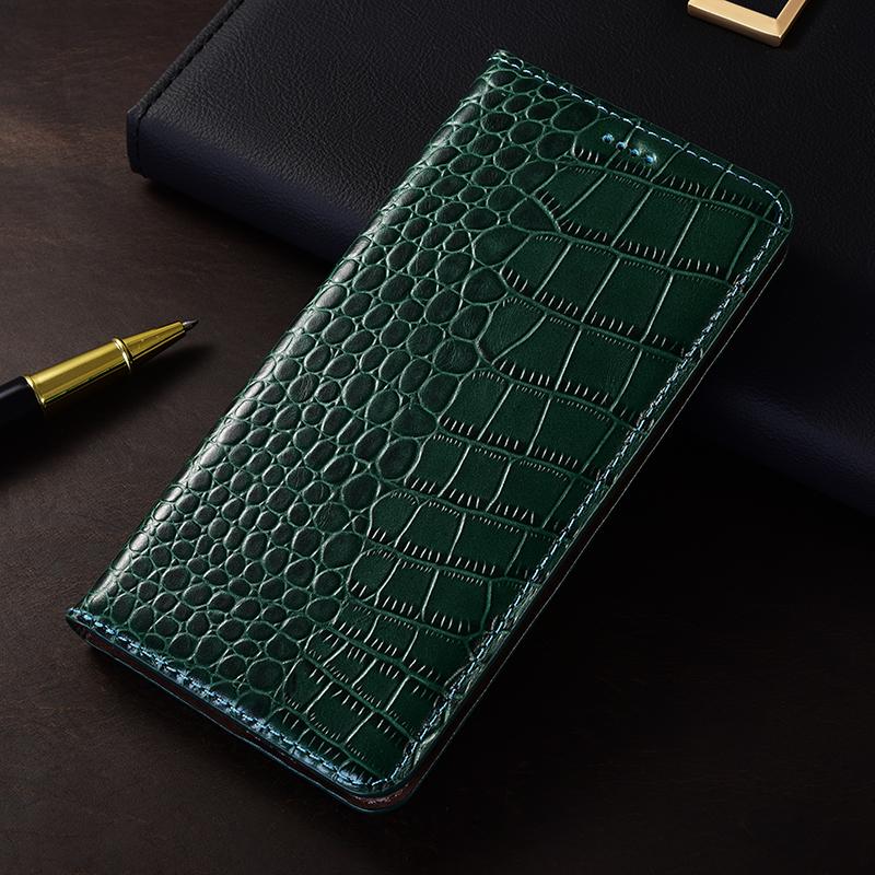 Crocodile Genuine Leather Flip Case for Meizu Note 15 16 16S 16T 16TH 16XS 17 18 18S 18X 20 21 Lite Pro Phone Wallet Cover Cases