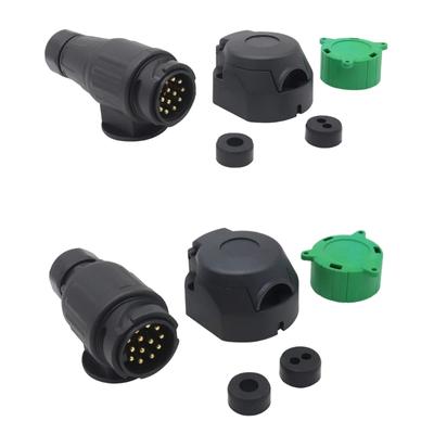 Karavanlar için 12V 13 Pin Plastik Römork Fiş Soketi Kablolama Konnektör Adaptörü