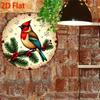 1 Stück Roter Vogel Winter Blechschild Schneeflocke Beere Wandkunst für Küche Garten Garage Langlebige Ferienhaus Dekoration