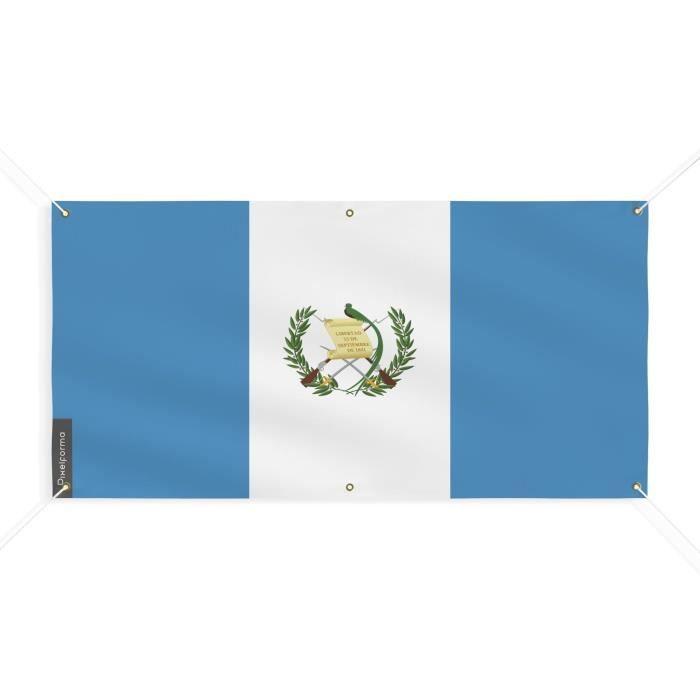 Bannière Drapeau Du Guatemala 6 Oeillets 180x360cm En Polyester