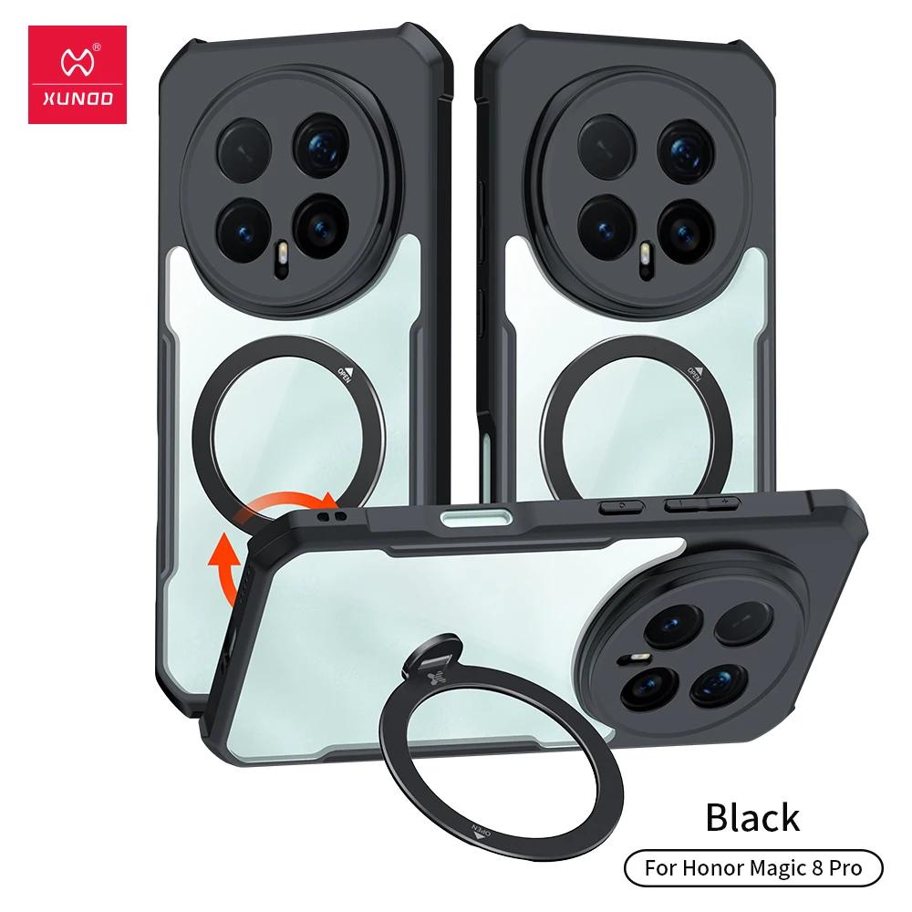 XUNDD Für Huawei Honor Magic8 Magic 8 Pro Hülle Stoßfestes Gehäuse Luxuriöse Rückseite Mit Drehbarem Magnetischem Halter