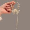 Flower Women Hair Claw Butterfly Pearl Hair Clip Hair Bun Fixed Clip Korean Style Ponytail Buckle