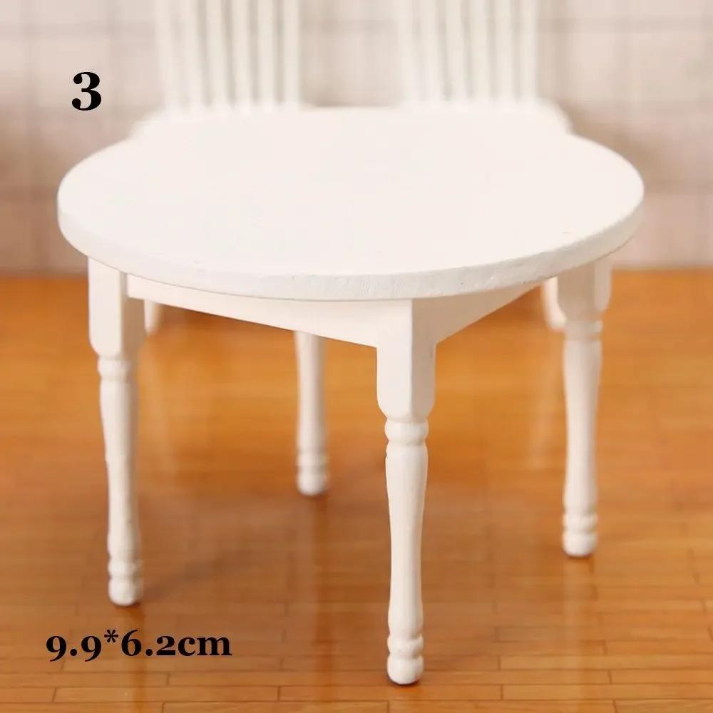 1/12 Dollhouse Miniature Doll House Decoration Simulation chair Table Furniture Toys Wooden Table