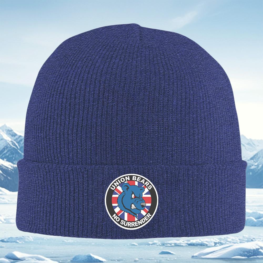 Angry Bear Flag British Union No Surrender Men Women Unisex Knitted Hat Beanie Pullover Cap Winter Thermal Warm Christmas Outdoo