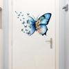 Butterfly Flower Wall Stickers, Self-Adhesive Removable Decals for Bathroom Toilet, Wardrobe, Bookshelf Background Wall Decor