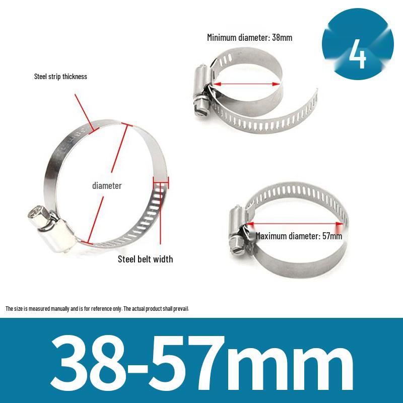 American Style 201 Stainless Steel Hose and Pipe Clamp for Ventilation and Communication Applications