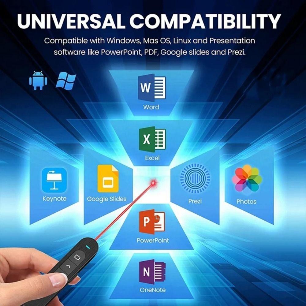 Remote Control PPT Slide Advancer USB Power Wireless Presenter Laser Pointer Laptop Computer