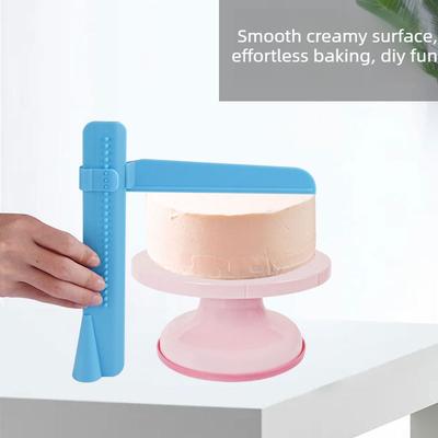 Adjustable Cake Scraper Smoother Tool Set Height-Adjustable Plastic Icing Smoother for Cake Decorating & Baking