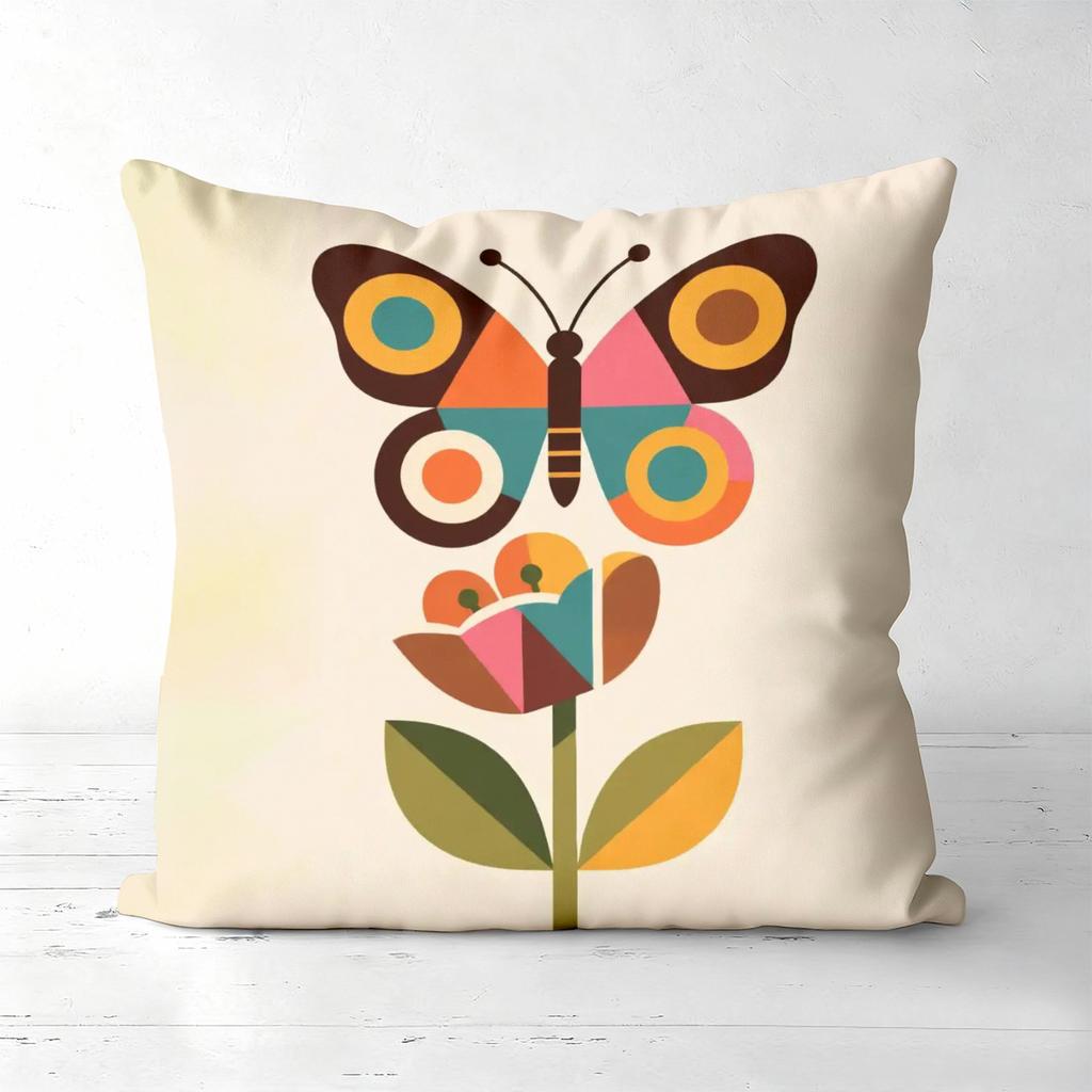 Colorful Butterfly and Owl Patterned Decorative Cushions Polyester Pillowcase,sofa Decorative Cushion Cov Headboard Pillow