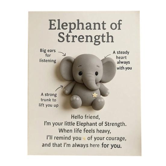 

Кишенькові Друзі Обіймів І Надії Міні Пінгвін Слон Ведмідь Високогірна Корова Прикраса з Карткою Емоційна Підтримка Подарунок для Дітей Жінок Чоловіків Люблених B