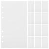 50 Sheets A6 6 Ring Sticker Collecting Refill Sheet Double-Sided Blank Release Paper Pages for Sticker Book Binder Organizer