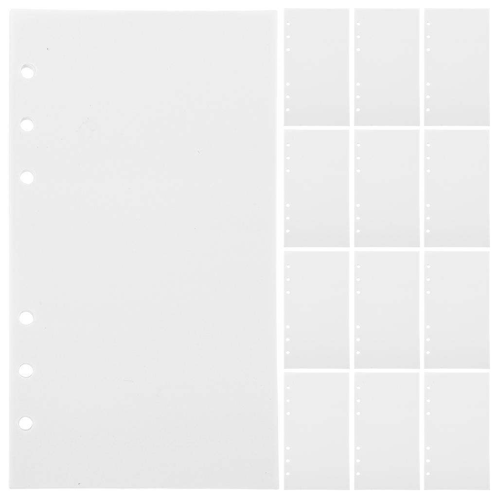 50 Sheets A6 6 Ring Sticker Collecting Refill Sheet Double-Sided Blank Release Paper Pages for Sticker Book Binder Organizer