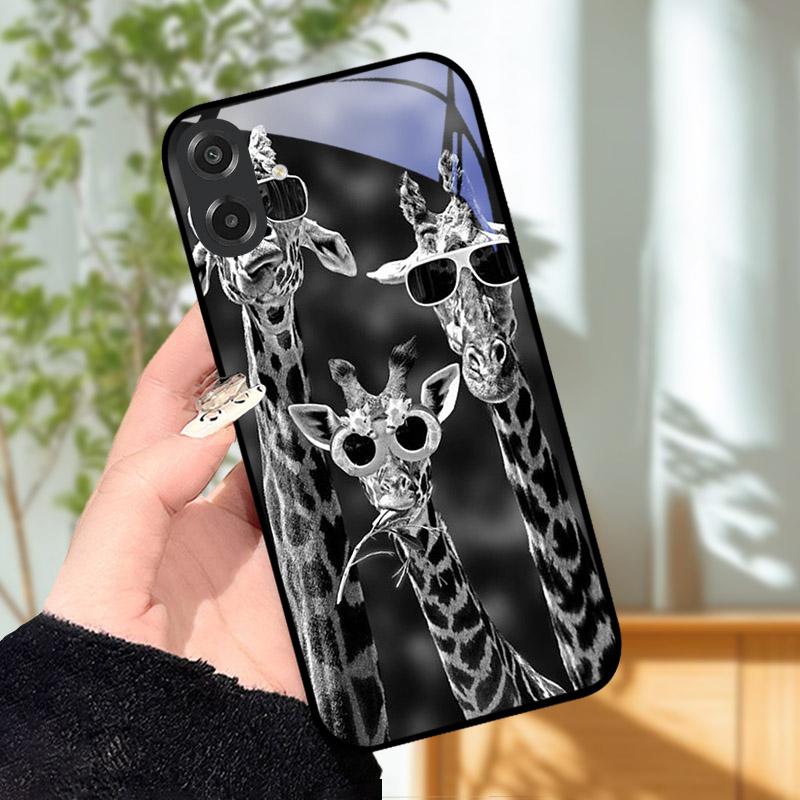 For Samsung Galaxy A07 Case Cool Lion Tempered Glass Phone Cases For GalaxyA07 A 07 SamsungA07 Full Camera Protection Cover Capa