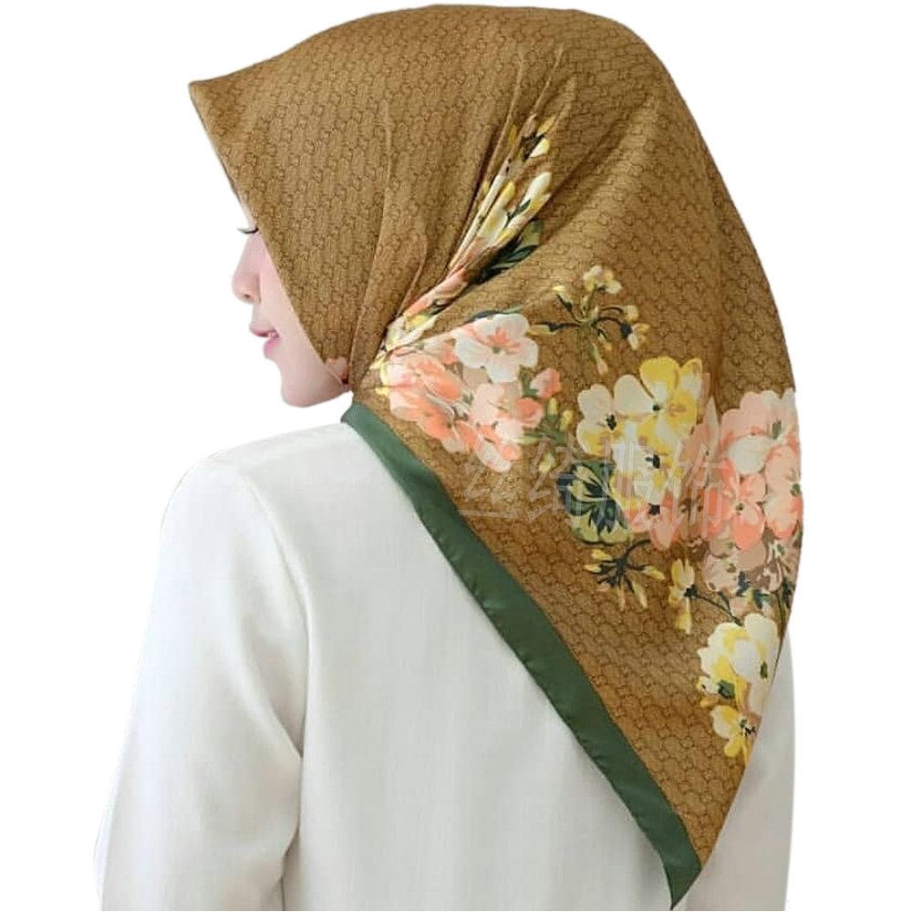 Høykvalitets luksuriøst silkeskjerf pannebånd Skjerf Halsskjerf For kvinner Kjede Silkeskjerf Dekorativt sjal for kvinner