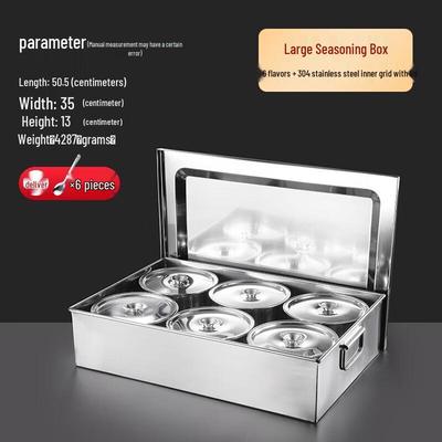 Huihuang Commercial Stainless Steel Multi-Compartment Spice Box