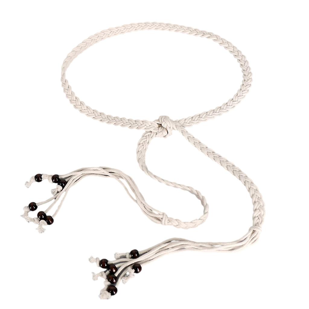 Elegant Crochet Rope Belt Cotton Braided Waistband Knotted Waist Rope For Various Occasion Women Everyday Wear Decors