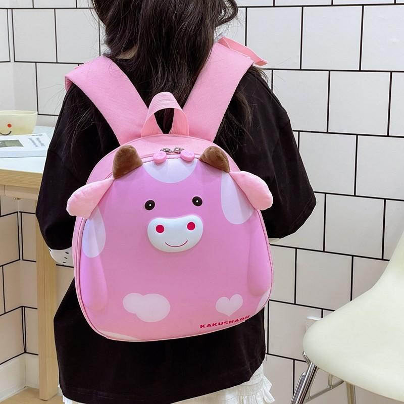 Kids Girl Backpack Pvc Twin Shoulder With Animal Graphic For School And Daycare