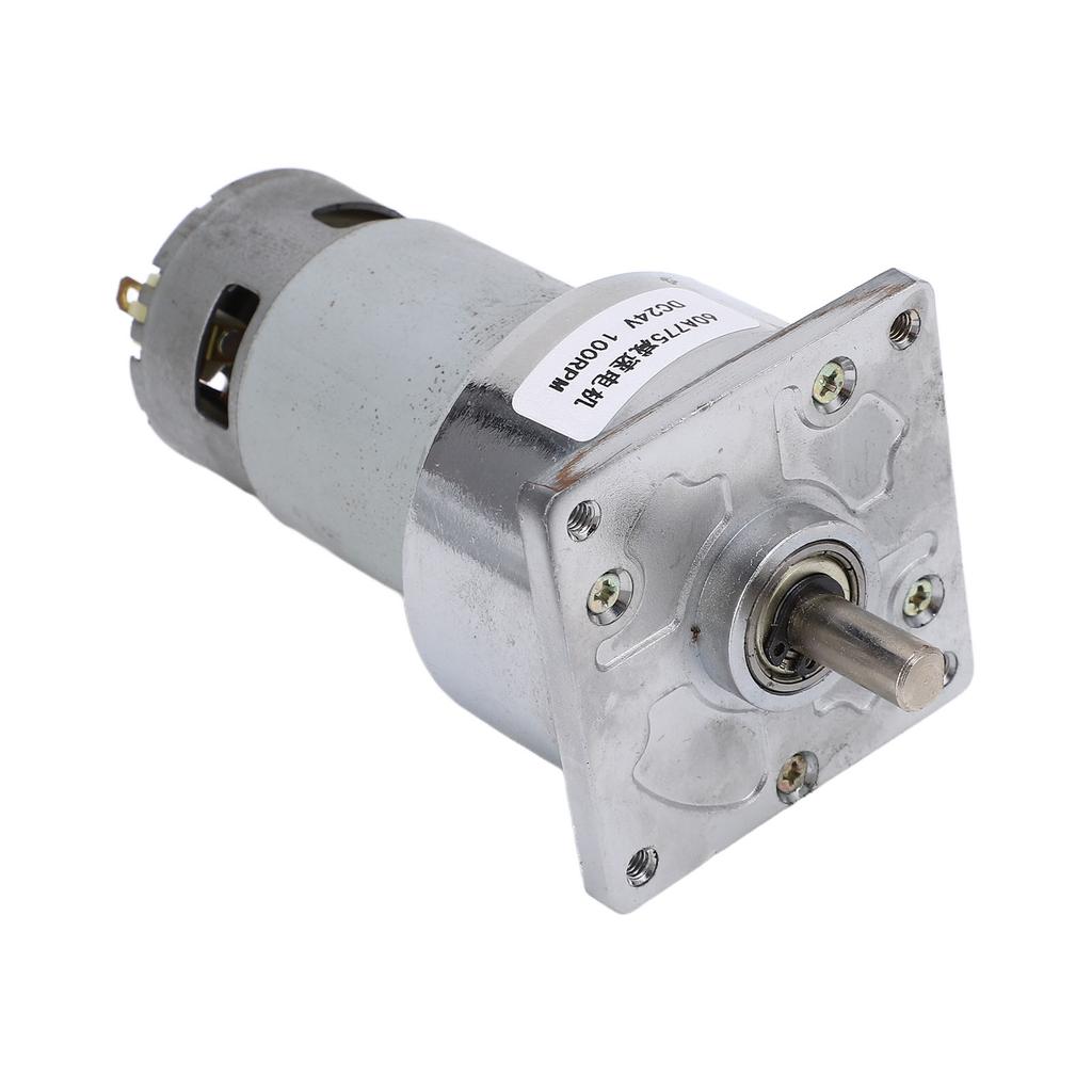 Gear Motor DC 24V 3.8A Speed Reduction Self Locking Reversible Worm Geared Motor for Machine 100RPM