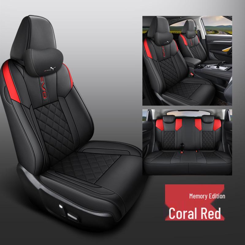 CLY Custom-Fit Full Leather Sports Seat Cover for Haval F7 - All-Season Cushion Pad