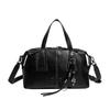 2026 New Retro Top-layer Cowhide Boston Bag Bowling Old Money Style High-end Cross-body Women's Large Capacity