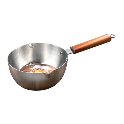 Milk Warmer Pot Stainless Steel Prevent Sticking Wooden Handle Thickened Butter Melting Saucepan