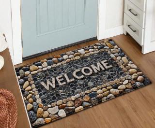 Welcome Y'all Cowboy Boot Doormat Absorbent Machine Mat with Western for KitchenLiving Room Bedroom Bathroom Laundry Room Decor