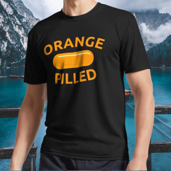 

New Shirt Orange Pilled Bitcoin BTC Inve Logo Active T-Shirt Funny Size S to 5XL XL